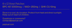BPC-157 2000mcg / NAD+ 250 mg / GHK-CU 10mg Patch