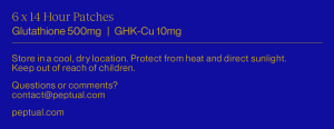 Glutathione 500mg /GHK-CU 10mg Patch