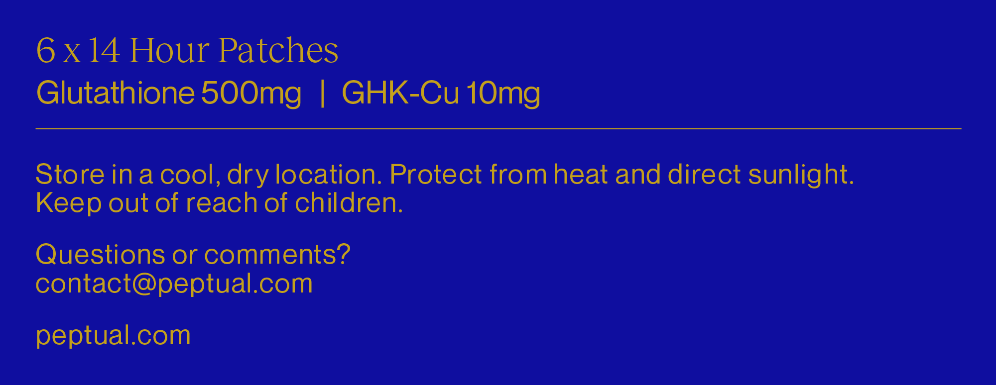 Glutathione 500mg /GHK-CU 10mg Patch